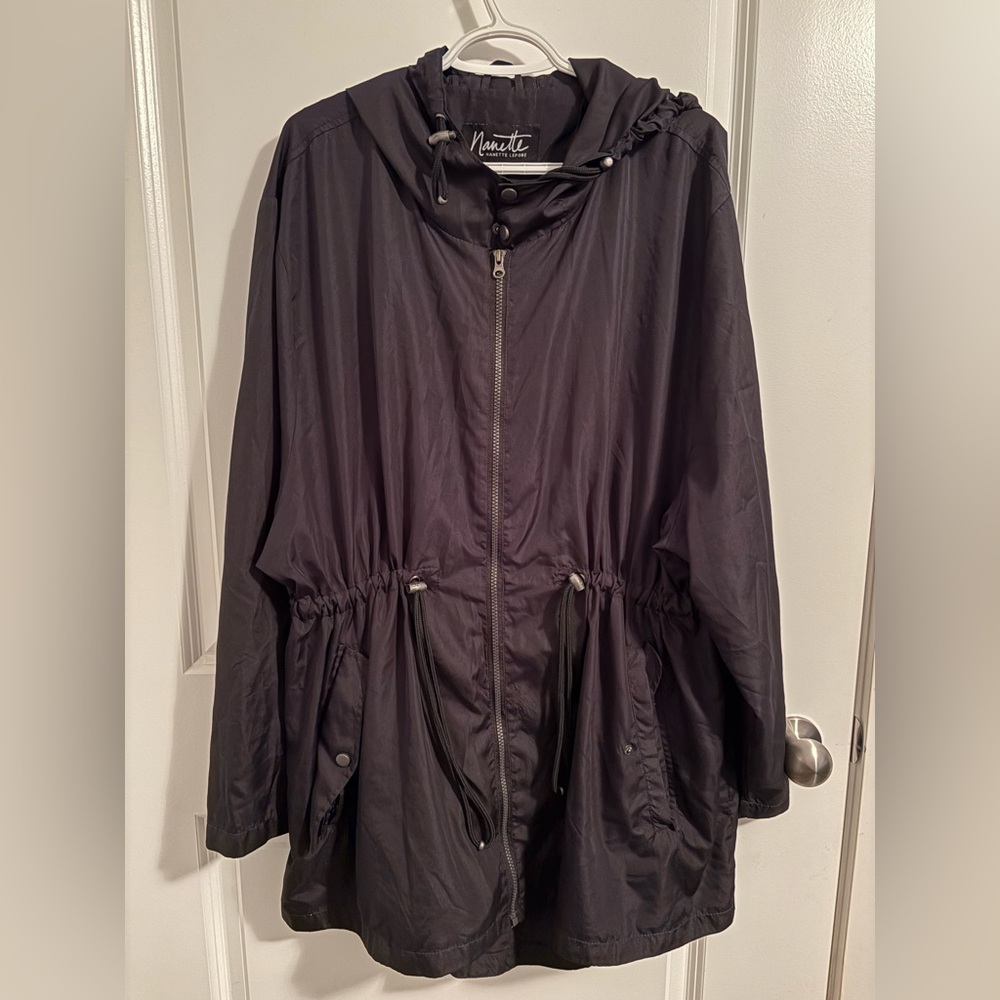 Nanette Lepore Black Utility Jacket with Hood